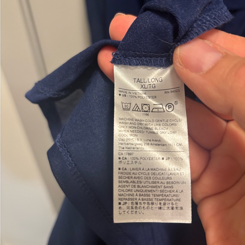 Banana Republic Factory XL Tall Navy Chiffon Dress - Picture 9 of 10
